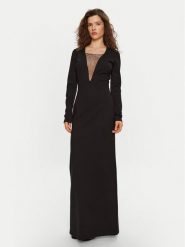 STAUD Sukienka wieczorowa Kris R24P2194PT Czarny Slim Fit. Czarne sukienki damskie STAUD, xs, bez wzorów, z wiskozy, wizytowe, bez kołnierzyka, bez ramiączek. Za 1,549.00 zł.