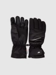 4F Rękawiczki narciarskie Thinsulate męskie - czarne M. Czarne rękawiczki męskie 4f, na zimę, bez wzorów, z materiału. Za 149.99 zł.