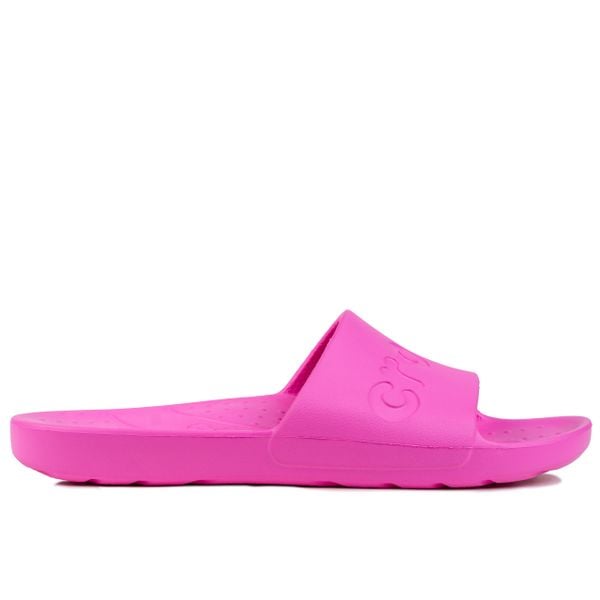 Klapki damskie sportowe Crocs SLIDE. Czerwone klapki damskie Crocs, bez wzorów, z materiału, bez obcasa. Za 119.00 zł.