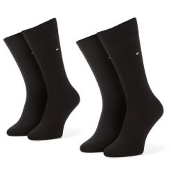 Skarpety długie Tommy Hilfiger. Czarne skarpetki męskie Tommy Hilfiger, bez wzorów. Za 49.99 zł.