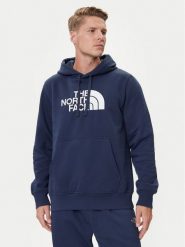 The North Face Bluza Drew Peak NF0A89EM Granatowy Regular Fit. Niebieskie bluzy bez kaptura męskie The North Face, m, z bawełny. Za 279.99 zł.