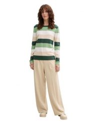 Tom Tailor Sweter w kolorze zielono-biało-beżowym rozmiar: 3XL. Białe swetry klasyczne damskie Tom Tailor, xl, bez kołnierzyka. Za 78.47 zł.