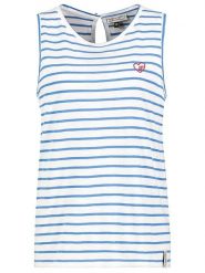 Eight2Nine Top w kolorze błękitno-białym rozmiar: M. Białe topy damskie Eight2Nine, m, bez wzorów, z bawełny, bez kołnierzyka. Za 32.45 zł.