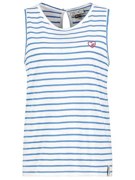 Eight2Nine Top w kolorze błękitno-białym rozmiar: XL. Białe topy damskie Eight2Nine, xl, bez wzorów, z bawełny, bez kołnierzyka. Za 32.45 zł.