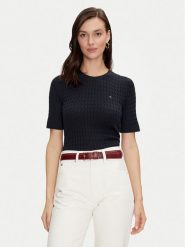 Tommy Hilfiger Sweter WW0WW41787 Czarny Regular Fit. Niebieskie swetry klasyczne damskie Tommy Hilfiger, m, z bawełny, bez kołnierzyka. Za 319.99 zł.