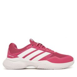 Buty do tenisa adidas. Czerwone buty sportowe na co dzień damskie Adidas, bez wzorów, tenisowe. Za 329.99 zł.