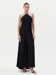 Eleh Sukienka wieczorowa ESS250045 Czarny Regular Fit. Czarne sukienki damskie Eleh, s, bez wzorów, z acetatu, wizytowe, bez kołnierzyka, bez ramiączek. Za 939.99 zł.