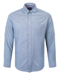 Koszula Weekendowa - Pako Jeans - Lekko Taliowana - Błękitna. Niebieskie koszule męskie Pako Jeans, l, bez wzorów, z bawełny, bez kołnierzyka, bez ramiączek. Za 169.00 zł.
