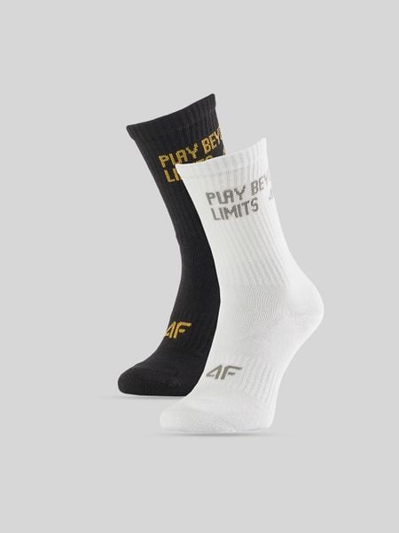 4F Skarpetki długie (2-pack) męskie - multikolor 39-42. Skarpetki męskie 4f, bez wzorów, z bawełny. Za 49.99 zł.