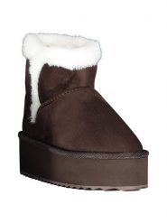 Geographical Norway Botki zimowe "Oslo" w kolorze brązowym rozmiar: 36. Brązowe botki damskie Geographical Norway, na zimę, z materiału, bez obcasa, na platformie, bez zapięcia. Za 86.99 zł.