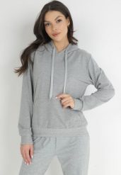 Szara Bluza Anitta. Szare bluzy z kapturem damskie Born2be, l. Za 39.99 zł.