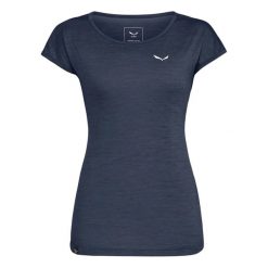 Koszulka Sportowa Damska Salewa Puez Melange Dry. Niebieskie bluzki sportowe damskie Salewa, l, ze skóry, bez kołnierzyka, bez ramiączek. Za 179.00 zł.