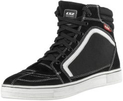 Stylowe buty doron męskie Ls2 w kolorze białym i czarnym, rozmiar 44. Białe buty sportowe na co dzień męskie L2S, z materiału, bez zapięcia. Za 808.95 zł.