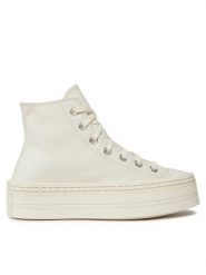 Converse Trampki Chuck Taylor All Star Modern Lift Platform Canvas A06140C Beżowy. Brązowe trampki i tenisówki damskie Converse, bez wzorów, z materiału. Za 289.99 zł.