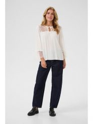 Kaffe Bluzka w kolorze białym rozmiar: 36. Białe bluzki damskie Kaffe, bez wzorów, z koronki, bez kołnierzyka, bez ramiączek. Za 86.99 zł.