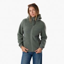 Bluza polarowa hiking damska Swedemount Lofoten Pile Jacket wodoodporna. Niebieskie bluzy bez kaptura damskie SWEDEMOUNT, z polaru. Za 399.99 zł.