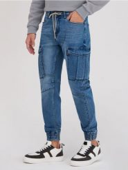 Jeansy jogger cargo - niebieski. Niebieskie jeansy męskie Sinsay. Za 59.99 zł.