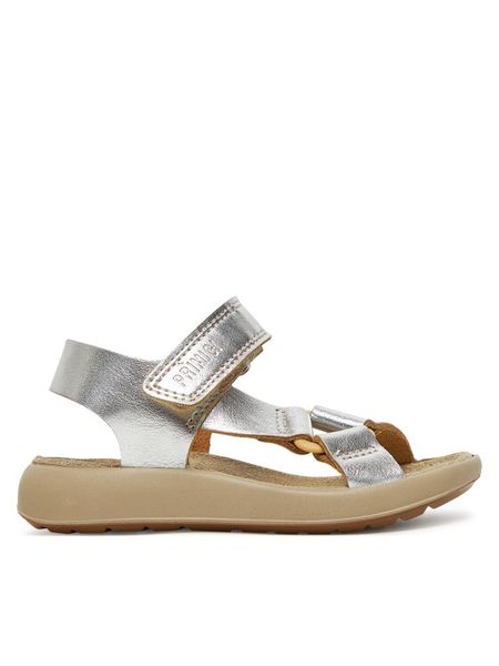 Primigi Sandały 7898922 S Srebrny. Szare sandały dziewczęce Primigi, ze skóry, bez zapięcia. Za 199.99 zł.