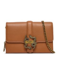Torebka Just Cavalli. Brązowe torebki wieczorowe Just Cavalli, bez wzorów, wizytowe, bez kołnierzyka, bez ramiączek. Za 549.99 zł.