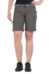Spodenki szorty trekkingowe damskie Milo Patna Lady - Ash grey s. Szare szorty damskie Milo, bez wzorów, z materiału, klasyczne, z standardowym stanem. Za 142.50 zł.