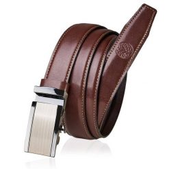 Skórzany pasek BETLEWSKI AUTO-LIC30 BR 95_K3 brąz. Szare paski męskie bez wzorów, z materiału. Za 109.00 zł.