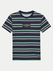 Guess T-Shirt L4YI24 K8HM3 Granatowy Regular Fit. Niebieskie t-shirty chłopięce Guess, z aplikacjami, z bawełny, bez ramiączek. Za 79.99 zł.