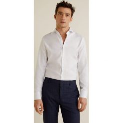 Mango Man - Koszula Jusa. Białe koszule męskie Mango Man, xl, bez wzorów, z bawełny, bez kołnierzyka, bez ramiączek. W wyprzedaży za 79.90 zł.