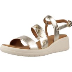 Sandały GEOX D MELICONIA Złoty. Żółte obuwie trekkingowe damskie Geox, bez wzorów, z syntetyku, bez obcasa. Za 366.99 zł.