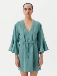 Maaji Sukienka plażowa Joy PT1970CPO008 Zielony Regular Fit. Zielone sukienki damskie Maaji, na plażę, m, bez wzorów, ze lnu, bez kołnierzyka, bez ramiączek. Za 219.99 zł.