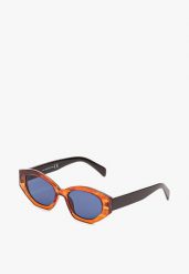 Pomarańczowo-Czarne Okulary Przeciwsłoneczne z Wyciągniętym Kocim Okiem Effiele. Brązowe okulary przeciwsłoneczne damskie Born2be. Za 29.99 zł.