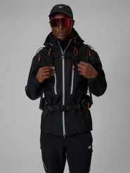 4F Kurtka trekkingowa membrana 20000 męska - czarna 3XL. Czarne kurtki męskie 4f, l, bez wzorów, z materiału, bez kaptura. Za 899.99 zł.