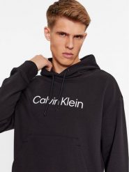 Calvin Klein Bluza Hero K10K111345 Czarny Regular Fit. Czarne bluzy bez kaptura męskie CALVIN KLEIN, m, z bawełny. Za 289.99 zł.