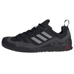 Buty adidas Terrex Swift Solo 2 GZ0331 czarne. Czarne buty trekkingowe męskie z materiału, bez zapięcia, adidas terrex. Za 645.58 zł.