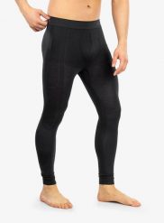 Legginsy termoaktywne męskie Brubeck Comfort Wool. Czarne bielizna termoaktywna męska Brubeck, m, bez wzorów, z elastanu. Za 142.99 zł.