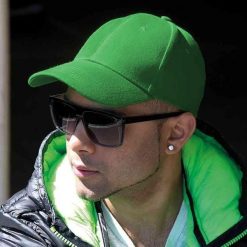 6panelowa Czapka Z Daszkiem Unisex Memphis. Czarne czapki męskie RESULT, bez wzorów, z bawełny. Za 27.99 zł.
