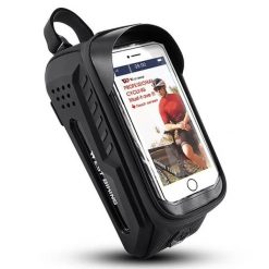 Twarda torba na ramię na rurę górną roweru szosowego MTB 2L. Czarne torby męskie na ramię WEST BIKING, bez wzorów, z materiału, bez dodatków. Za 111.32 zł.