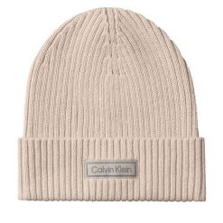 Czapka Calvin Klein. Brązowe czapki męskie CALVIN KLEIN, na zimę, bez wzorów. Za 169.99 zł.