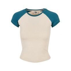 Damska Koszulka Z Krótkim Rękawem W Stylu Retro. Białe t-shirty damskie Urban Classics, s, bez wzorów, bez kołnierzyka. Za 85.99 zł.