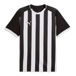 Koszulka w paski Puma Team Liga26. Białe t-shirty sportowe męskie Puma, m, z materiału, bez ramiączek, na fitness i siłownię. Za 168.50 zł.
