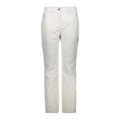 Spodnie damskie narciarskie CMP 3W20636. Białe spodnie materiałowe damskie CMP, bez wzorów, sportowe. Za 419.99 zł.