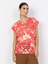 Soyaconcept® Koszulka - SC-Aretha Kobiety czerwony|wielokolorowy, M. Czerwone t-shirty damskie m, bez wzorów, ze skóry, bez kołnierzyka. Za 119.95 zł.