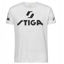 Koszulka sportowa Stiga Player T-Shirt. Białe bluzki sportowe damskie STIGA, s, z materiału, bez kołnierzyka, bez ramiączek. Za 179.99 zł.