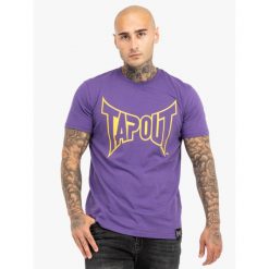 T-shirt o klasycznym kroju Tapout Basic. Fioletowe t-shirty męskie TAPOUT, bez wzorów, z bawełny, bez kołnierzyka. Za 121.50 zł.
