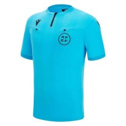 Koszulka sędziowska Macron arbitre 2022/24. Czarne t-shirty sportowe męskie Macron, s, z tkaniny, bez ramiączek, do piłki nożnej. Za 302.00 zł.