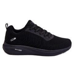 Klasyczne Męskie Sportowe Buty Czarne Matias. Czarne buty sportowe na co dzień męskie z tworzywa sztucznego, bez zapięcia. Za 204.57 zł.