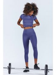 Onamaste Legginsy sportowe w kolorze niebieskim rozmiar: L/XL. Niebieskie legginsy damskie Onamaste, l, bez wzorów, z materiału, z podwyższonym stanem, outdoorowe. Za 98.95 zł.