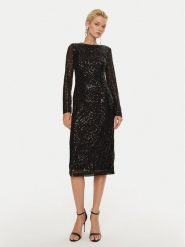 Bruuns Bazaar Sukienka koktajlowa Ellliane BBW4190 Czarny Slim Fit. Czarne sukienki damskie Bruuns Bazaar, bez wzorów, z syntetyku, wizytowe, bez kołnierzyka, bez ramiączek. Za 369.99 zł.