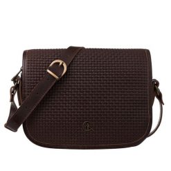 Torebka damska vintage z plecionką Canaletto TD624s228t1. Brązowe torebki klasyczne damskie bez wzorów, ze skóry, z tłoczeniem, bez dodatków. Za 361.00 zł.