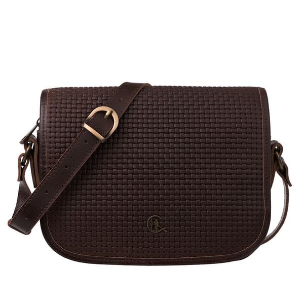 Torebka damska vintage z plecionką Canaletto TD624s228t1. Brązowe torebki klasyczne damskie bez wzorów, ze skóry, z tłoczeniem, bez dodatków. Za 361.00 zł.