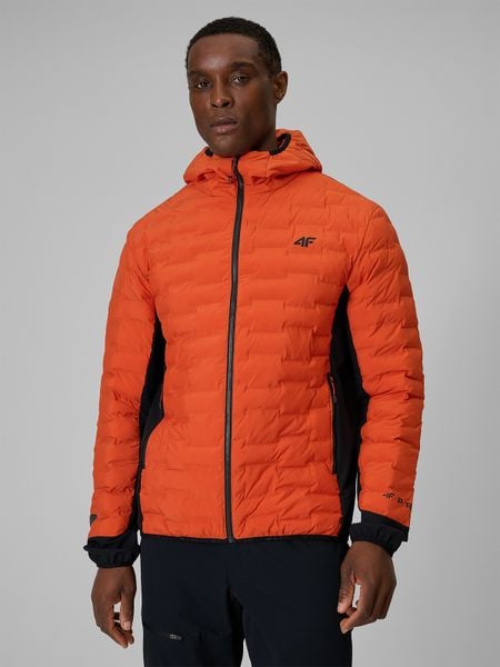 4F Kurtka trekkingowa z wypełnieniem Primaloft Silver męska - pomarańczowa S. Brązowe kurtki męskie 4f, l, bez wzorów, bez kaptura. Za 399.99 zł.